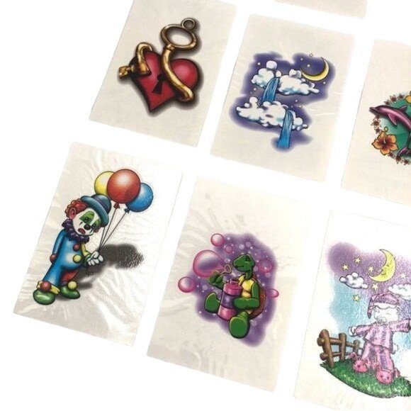 American Traditional Y2K Temporary Tattoo Bundle Early 2000s Festival Rave Party - Picture 6 of 7